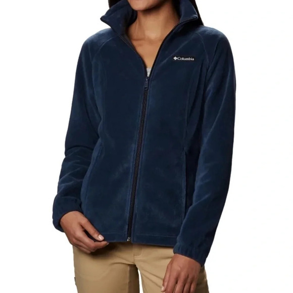 Columbia Benton Springs Fleece Jacket Women’s M WL6439 Full Zip Zipper pockets - Picture 1 of 10